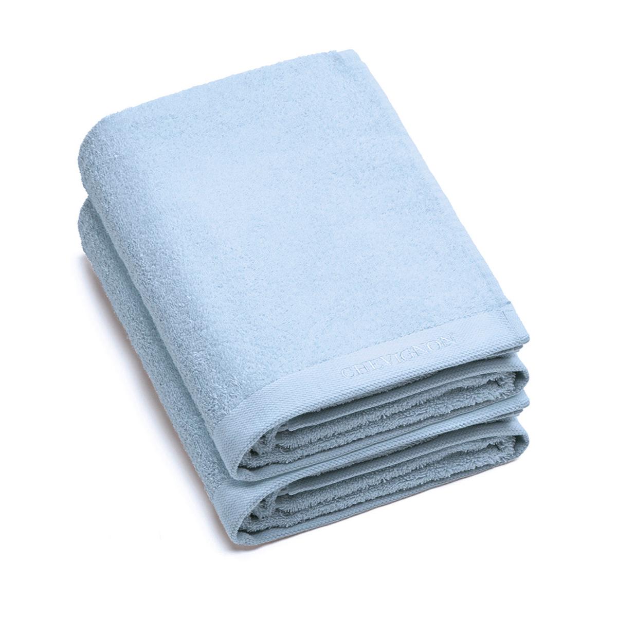 Bath towel combed cotton LT – Lagon – 2 x (70 x 140 cm) – Sky blue