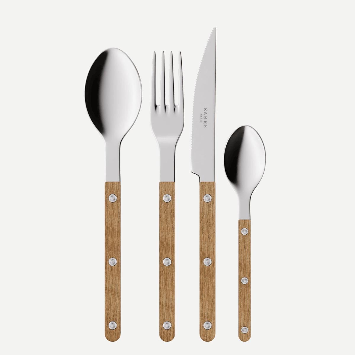 Bistrot Teak, Teak – 48 pieces cutlery set