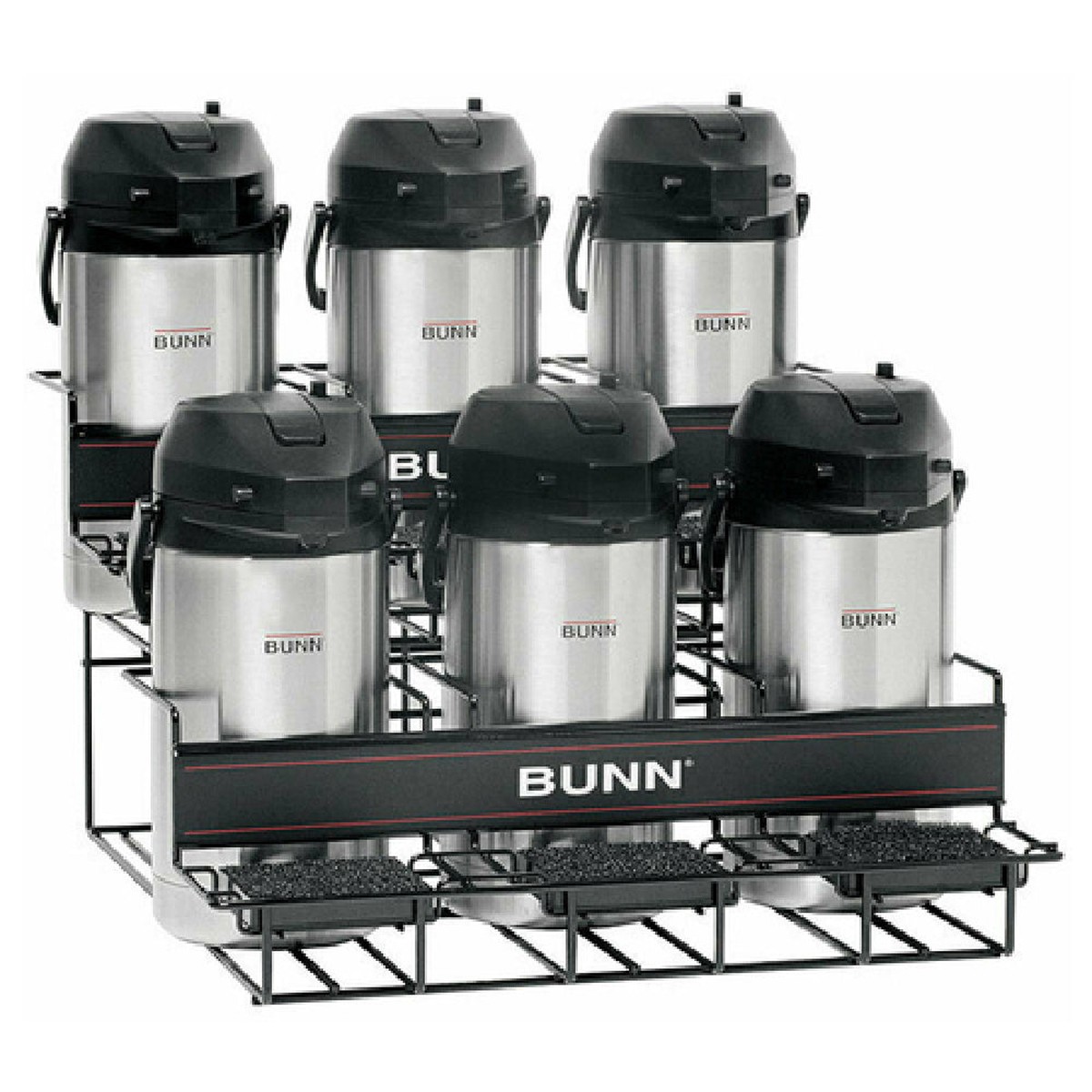 Bunn 35728.0005 22 Inch Airpot Serving Rack with 3 Upper and Lower Racks