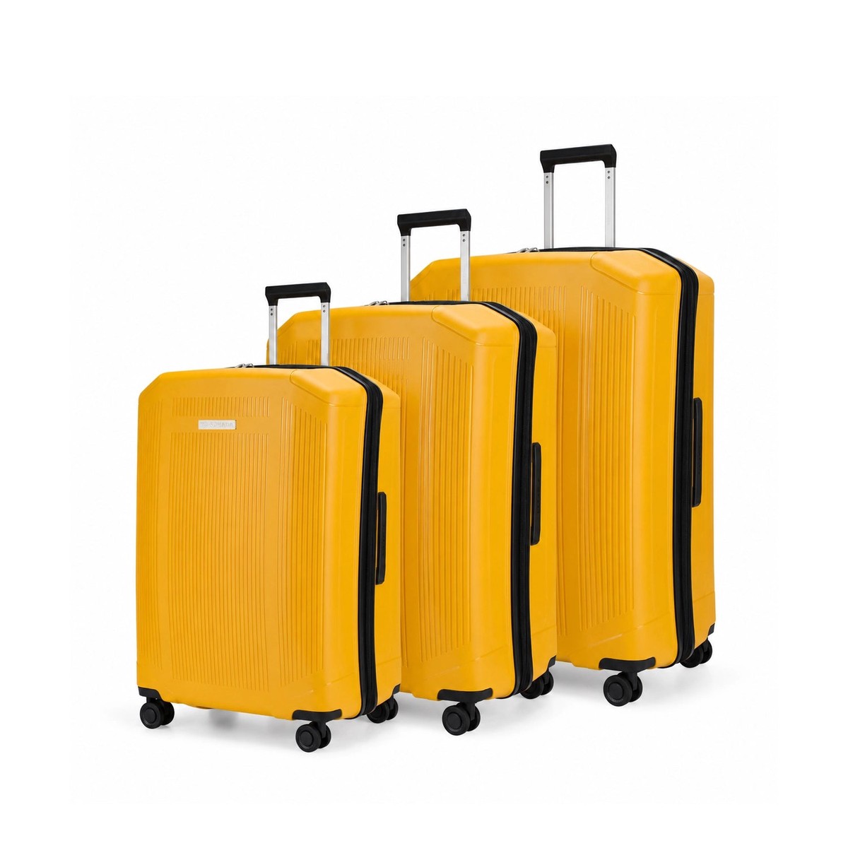 CS97802-3TSPNK Sonada Milan Expandable PP Luggage Set 3 Pieces Gold Orange TSA Lock, 360 Spinner Wheels & Security Zipper