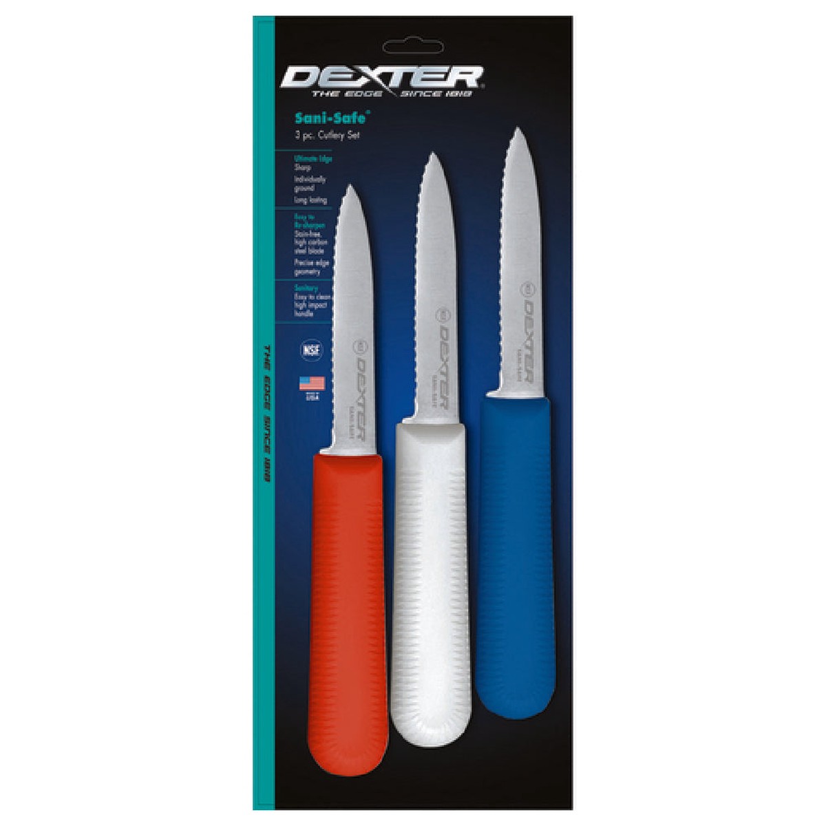 Dexter Russell S104SC-3RWC Sani-Safe (15423) Paring Knife 3-1/4″ Scalloped Edge