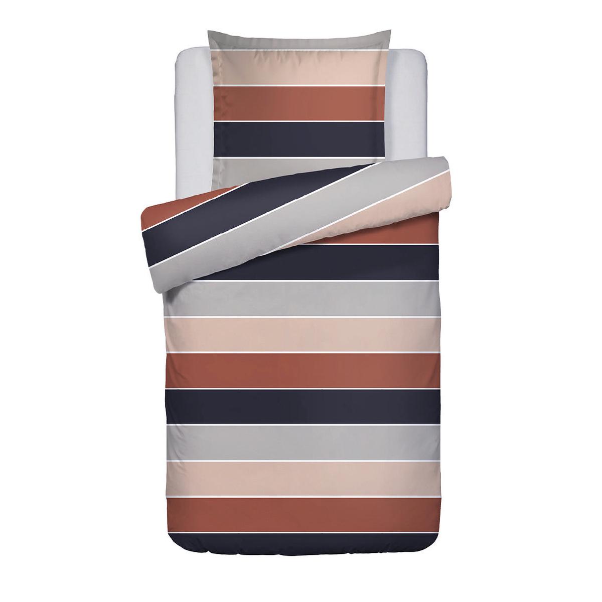 Duvet cover + pillowcase cotton satin – Nude naturel Brown – 135 x 200 cm + 80 x 80 cm