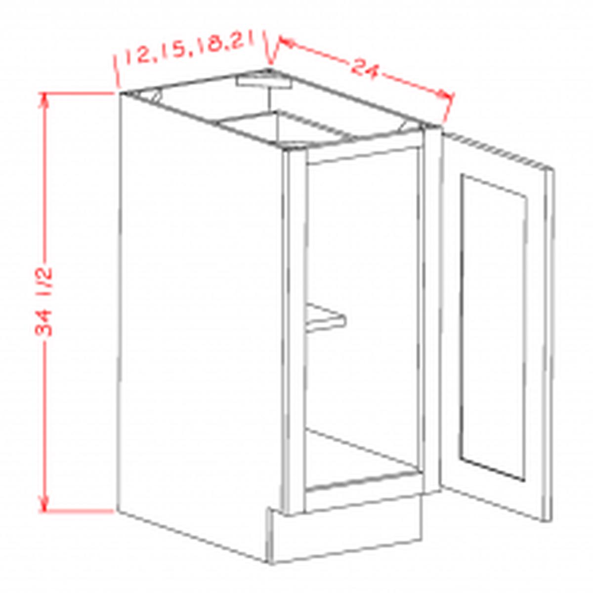 English Birch 18″ Full Height Door Base Cabinet