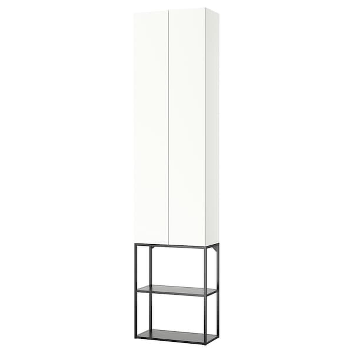 ENHET storage combination, anthracite/white, 60x32x255 cm