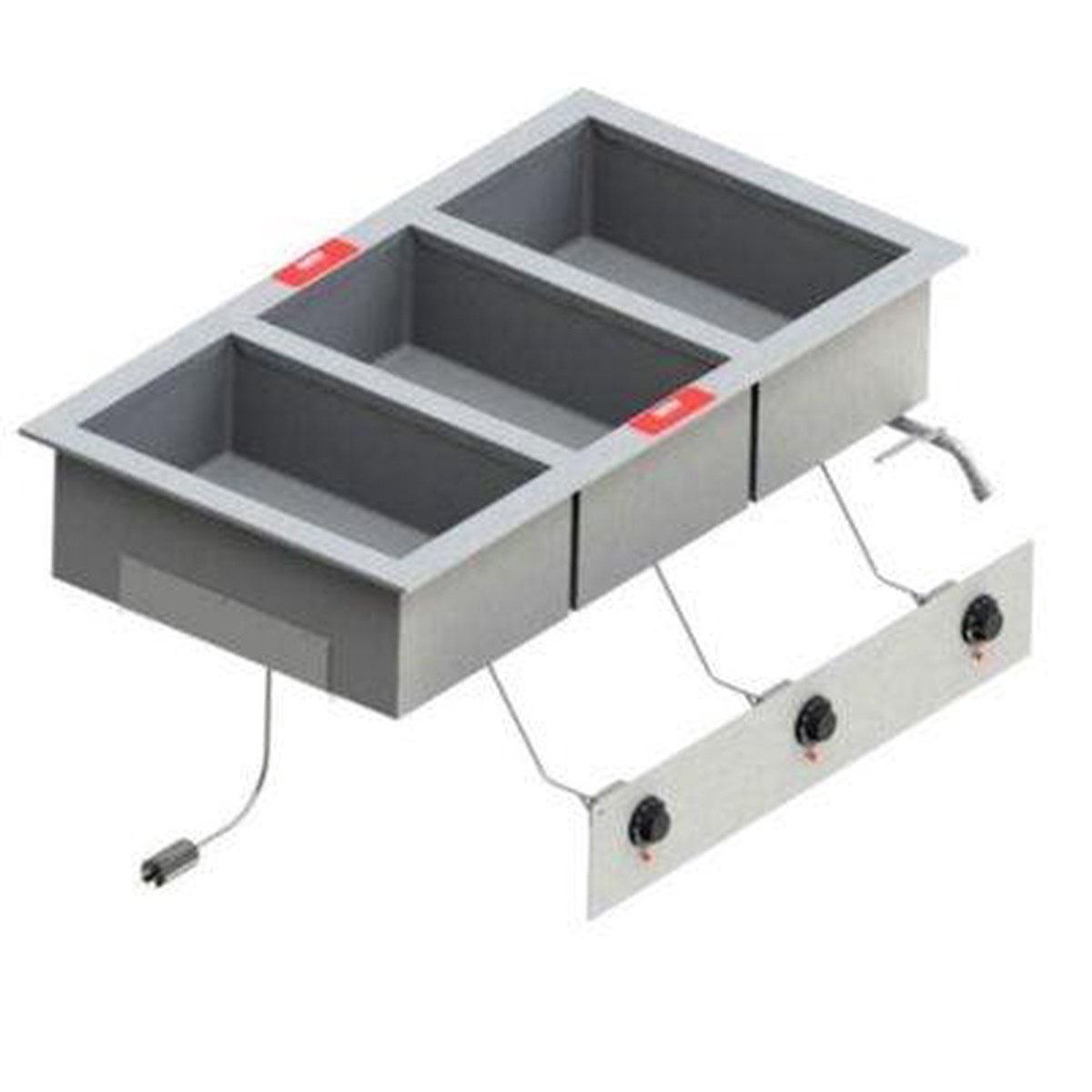 Hatch HFS-DI-3 43.75" Stainless Steel Self-Contained Hot Food Well - 208V/2,700W
