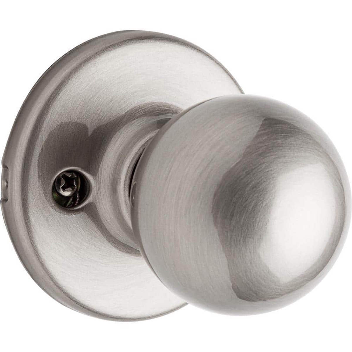 Kwikset Polo Satin Nickel Dummy Door Knob with Microban Antimicrobial Technology