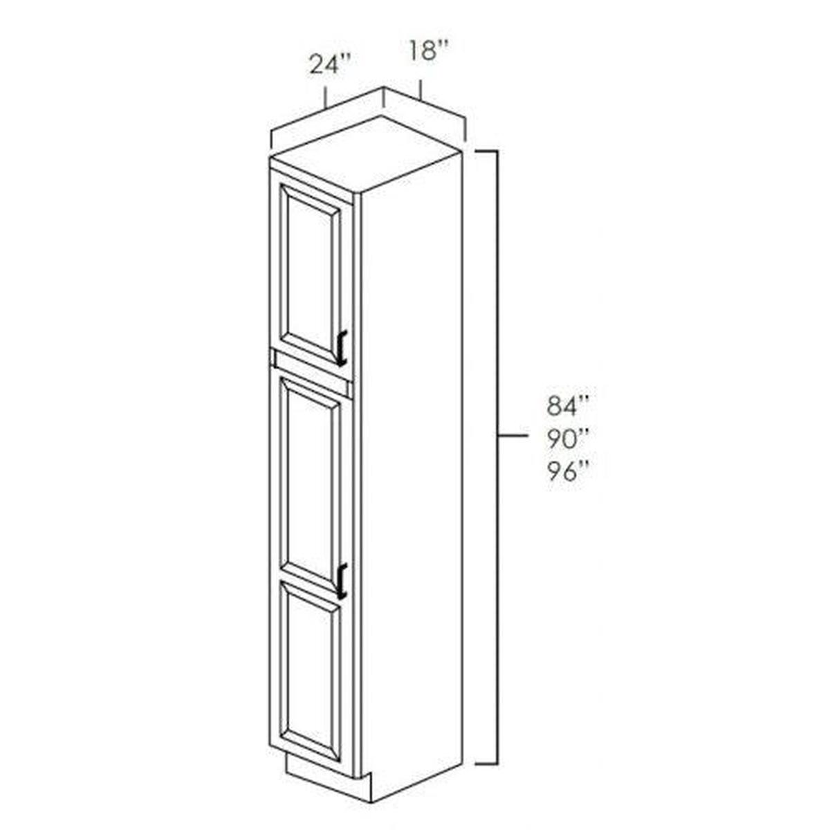 Navy Blue Shaker 18″ x 84″ Pantry Cabinet