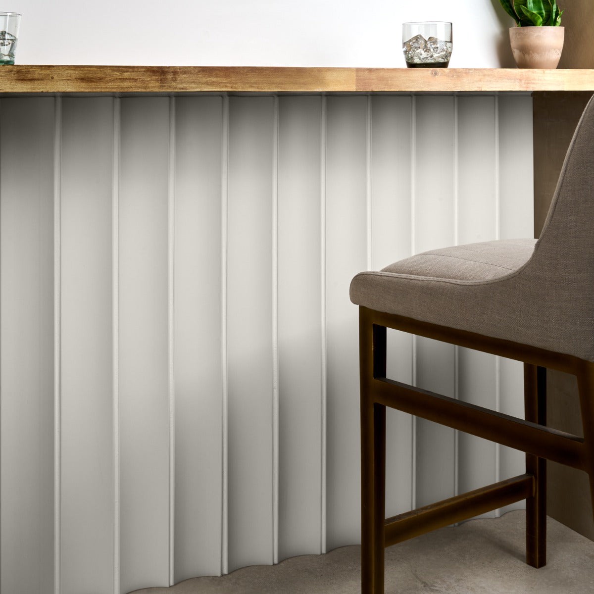 Roller White Fluted Column 4×36 3D Handmade Matte Ceramic Tile