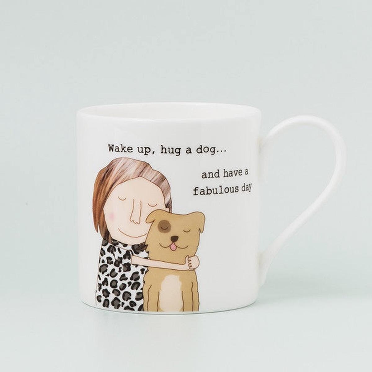 Rosie Made a Thing Hug a Dog Mug