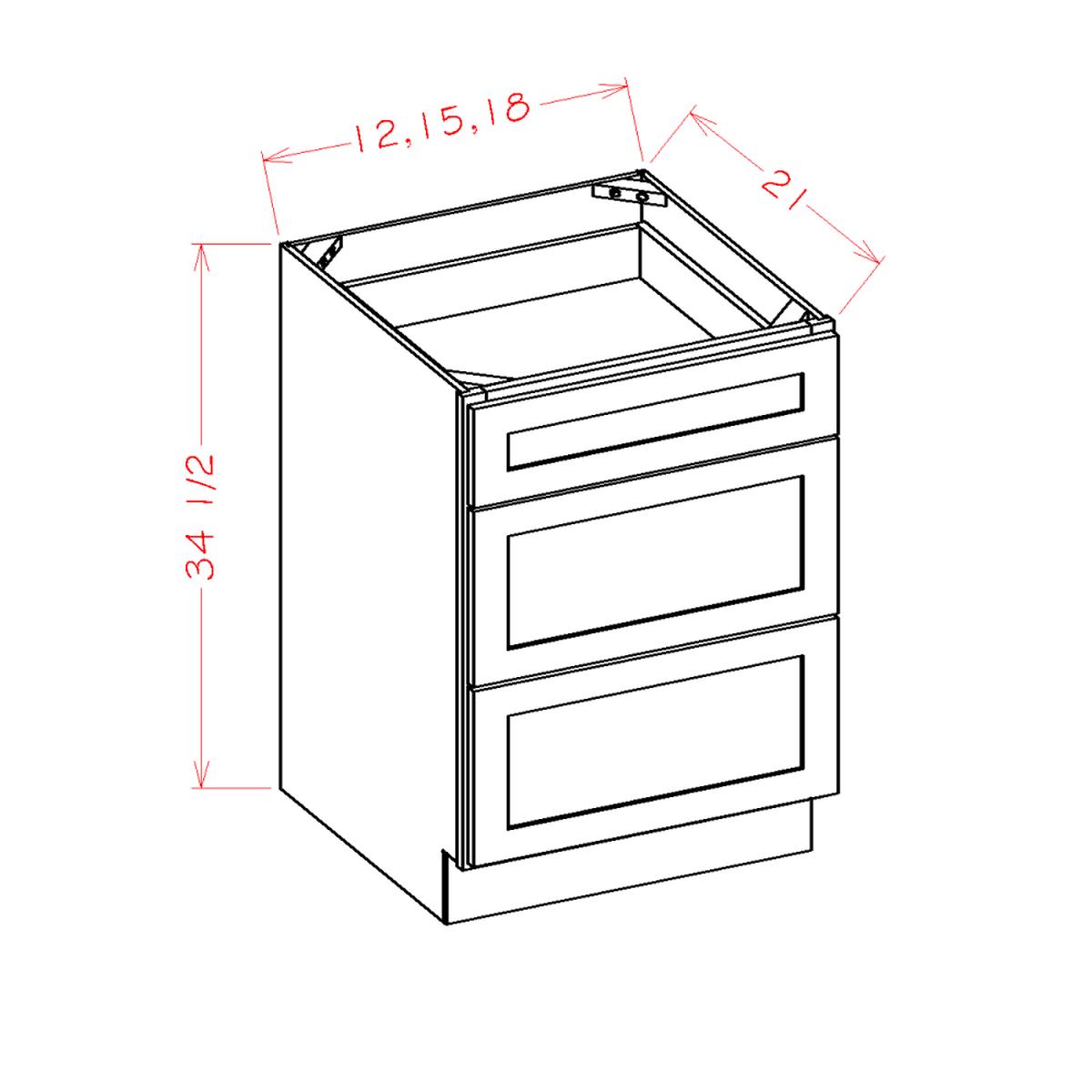 Shaker Honeycomb 12″ Vanity Drawer Base Pre-Assembled