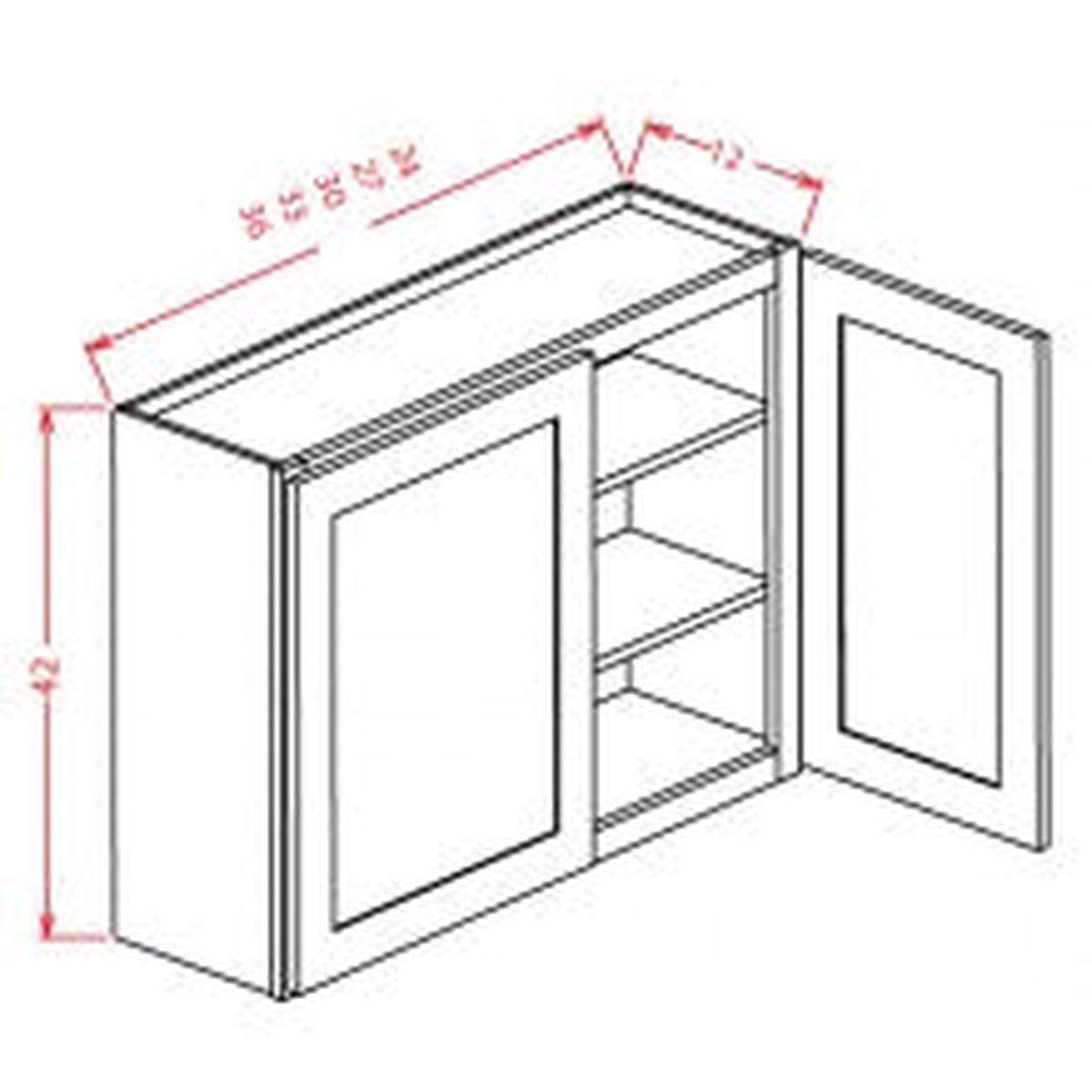Shaker Honeycomb 30″ W x 42″ H Wall Cabinet