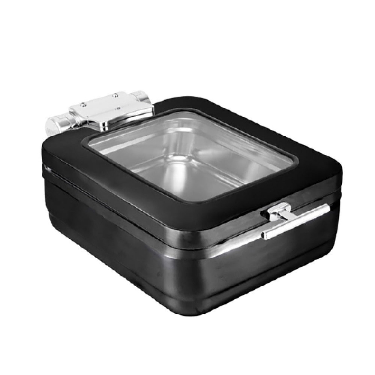 Steelite 5370S579 GN 1/2 Induction Chafer W/ Glass Lid S/S Insert San 12.5″ X 19.0″ X 6.25″