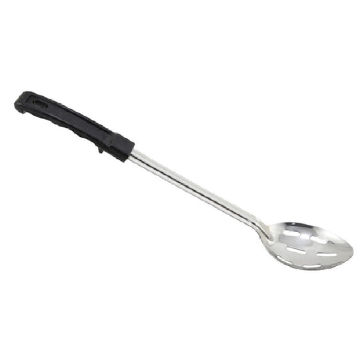 Winco BHSP-15 15 Inch Slotted Basting Spoon with Black Polypropylene Handle Stainless Steel