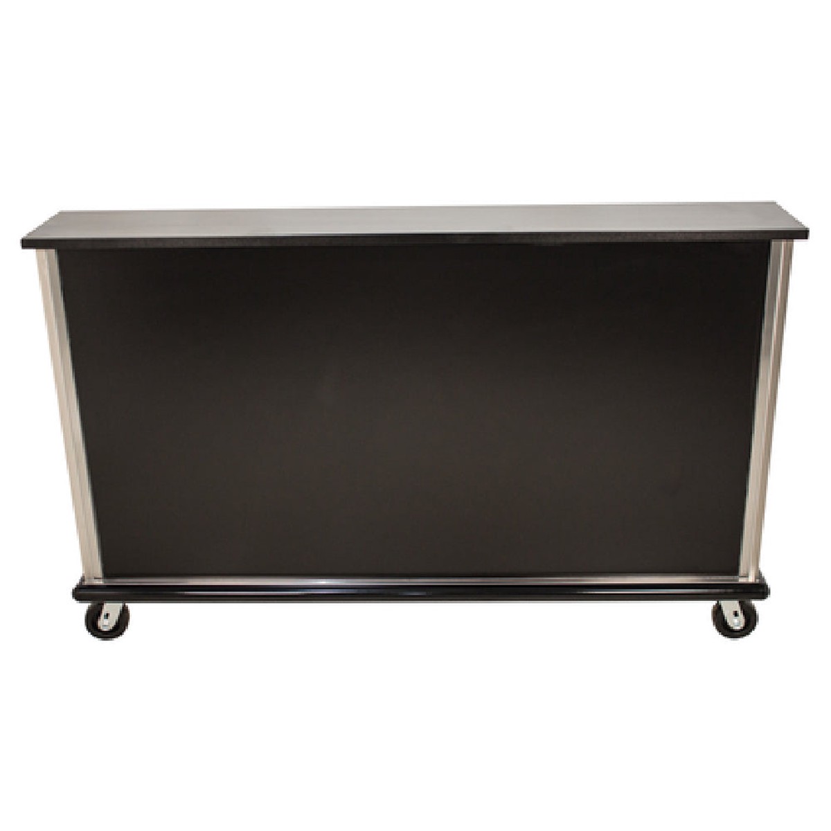 Advance Tabco AMS-6B 74-3/8 Inch Portable Bar with Ice Bin Stainless Steel and Black Mica