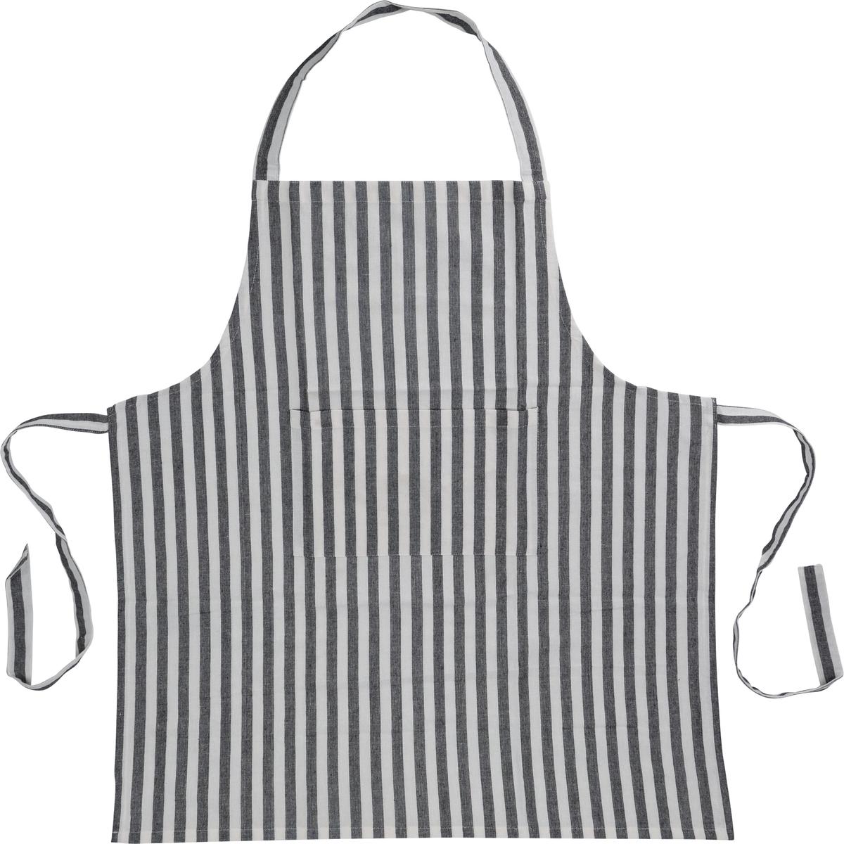 Apron Cotton Stripe #1 84x60cm Grey A