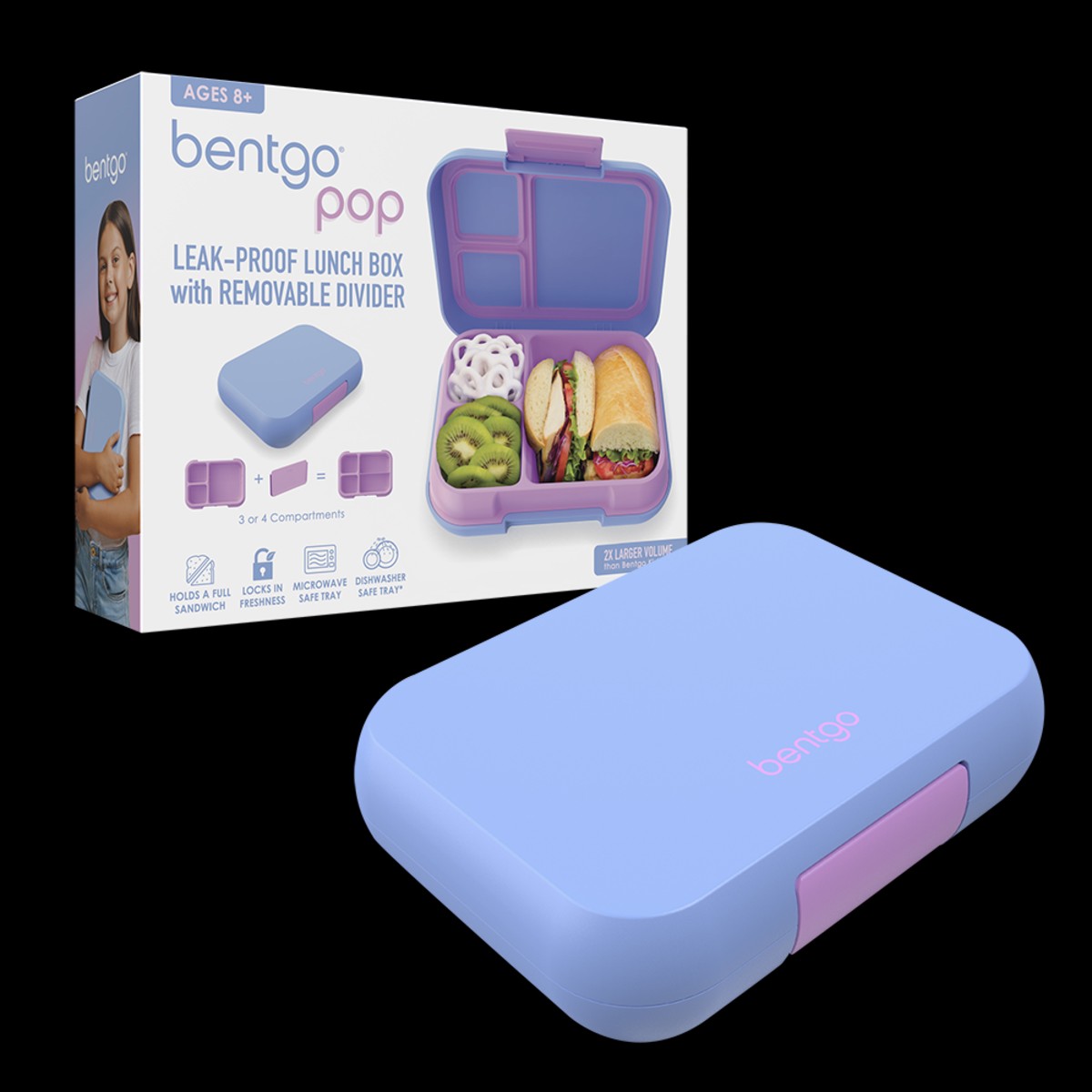 Bentgo Pop Lunch Box – Periwinkle / Pink