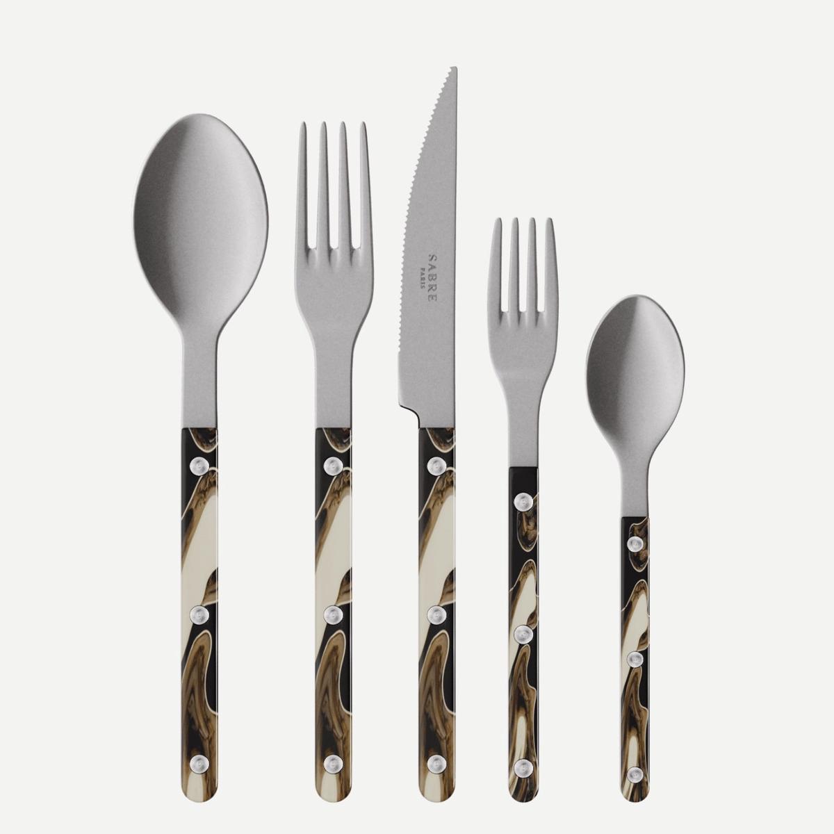 Bistrot Vintage Dune, Dune Black – 5 pieces cutlery set