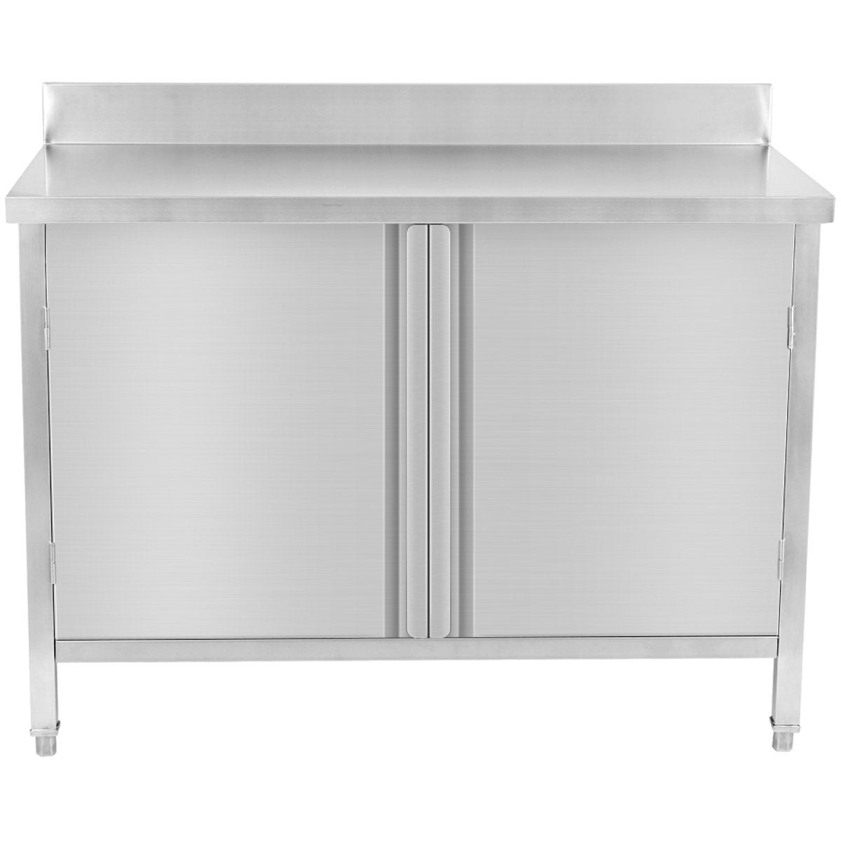 Commercial Worktop Floor Cupboard 2 swing doors Stainless steel 1000x600x850mm Upstand | SCP10060BT