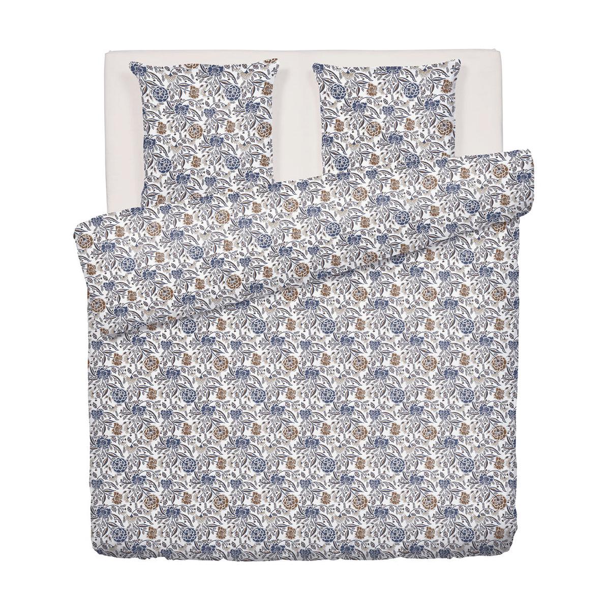 Duvet cover + pillowcase(s) cotton satin – Leela White – 240 x 220 cm + 2 x (63 x 63 cm)