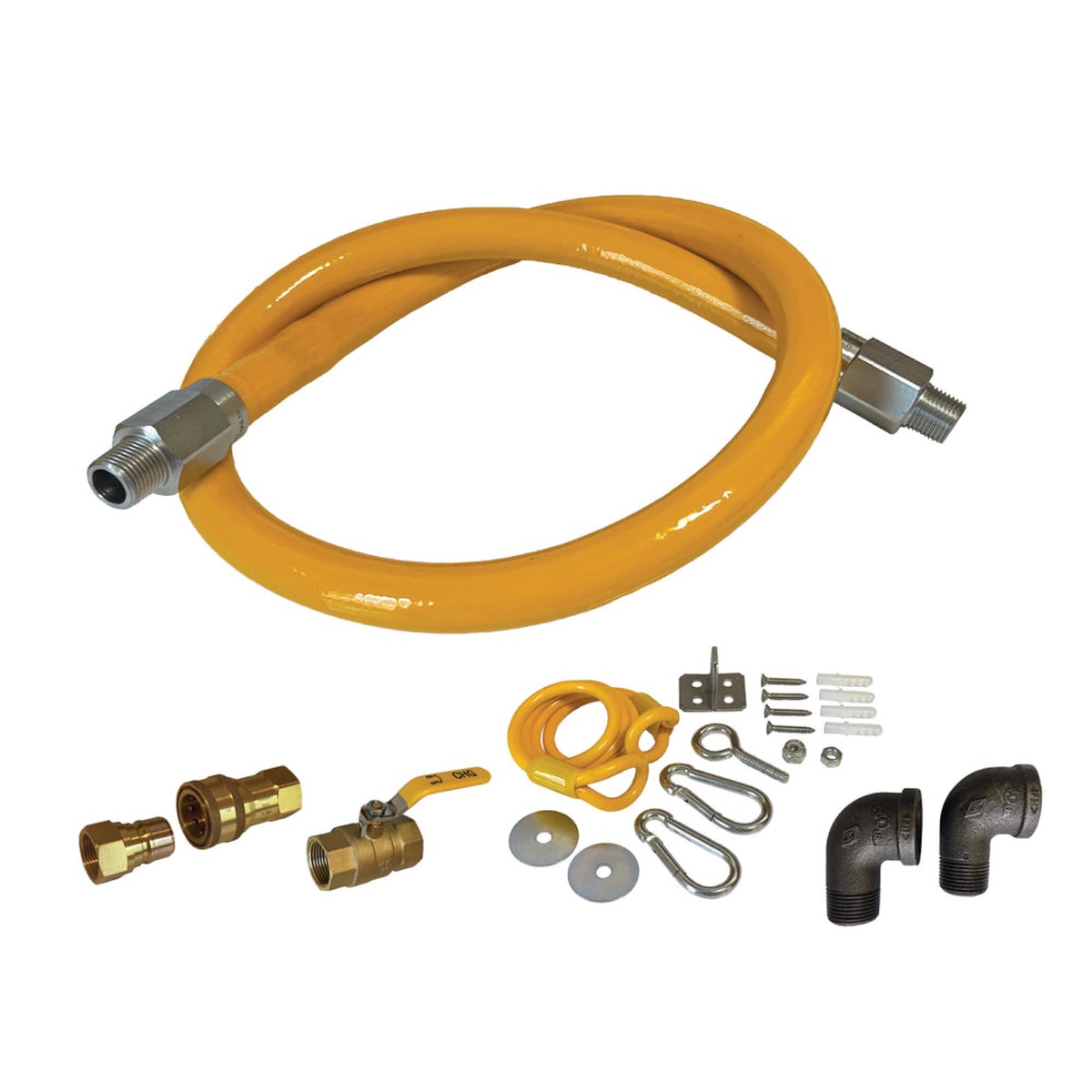 Encore 3/4″ x 48″ Commercial Gas Hose Connecter Kit – GHM-034KTC148