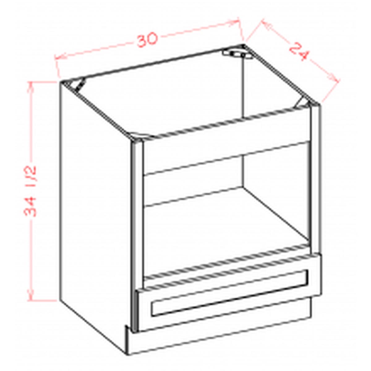 English White 30″ Microwave Base Cabinet