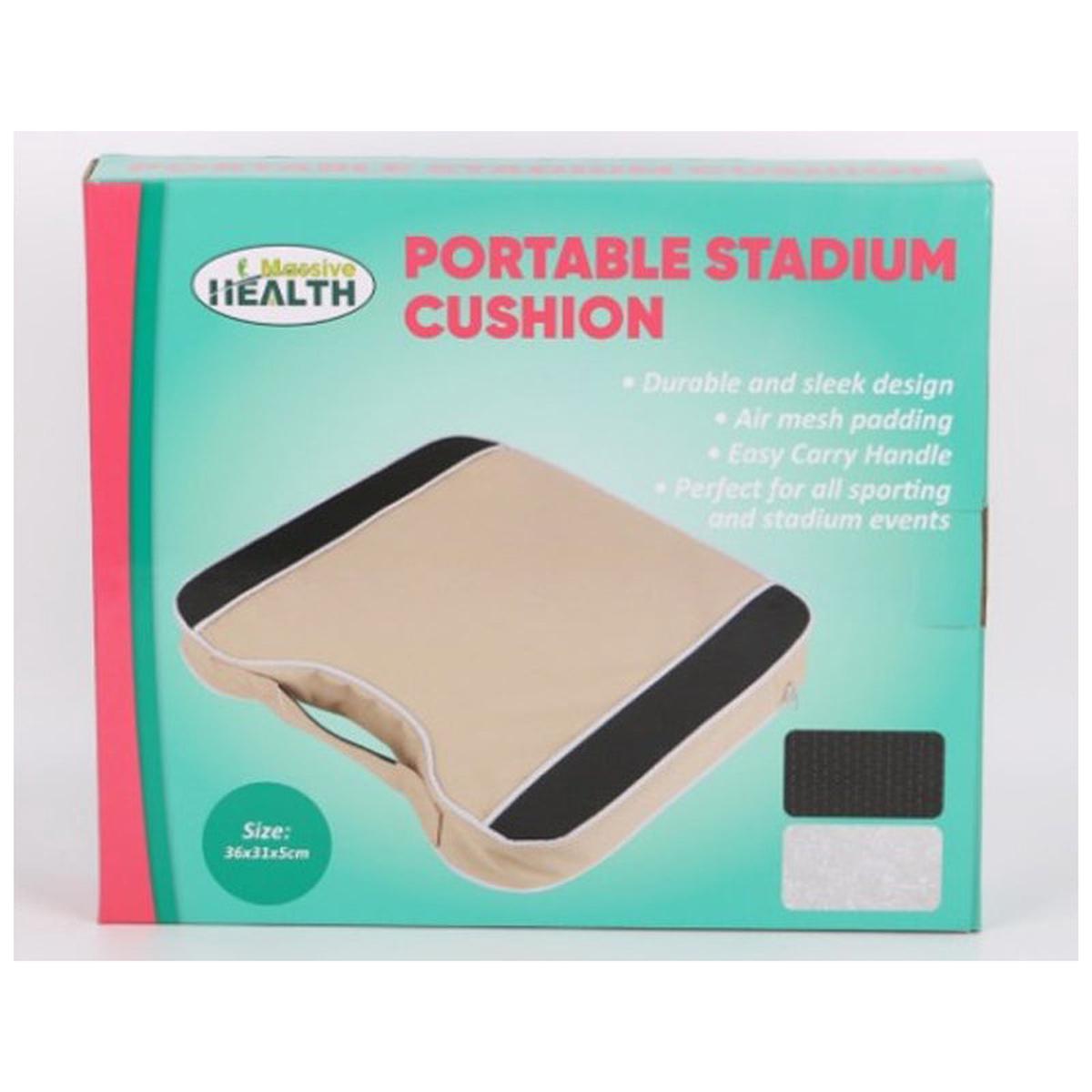 Healthmate Ergonomic Memory Foam Portable Stadium Cushion 36X31X5Cm