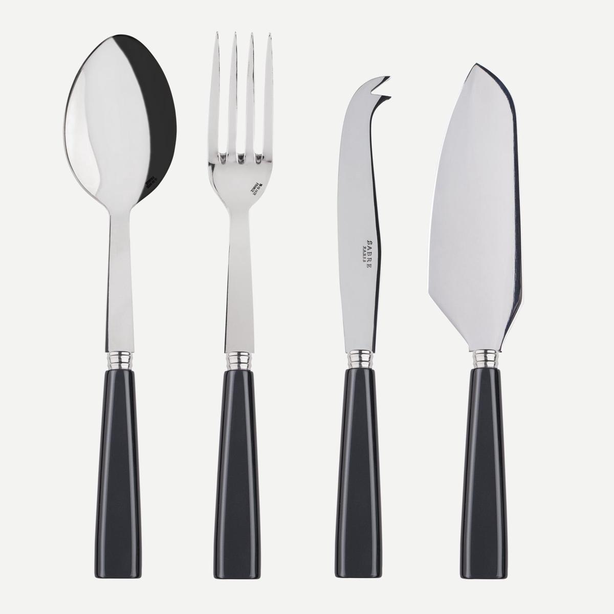 Icne, Dark grey – Set of 4 must-have serving pieces