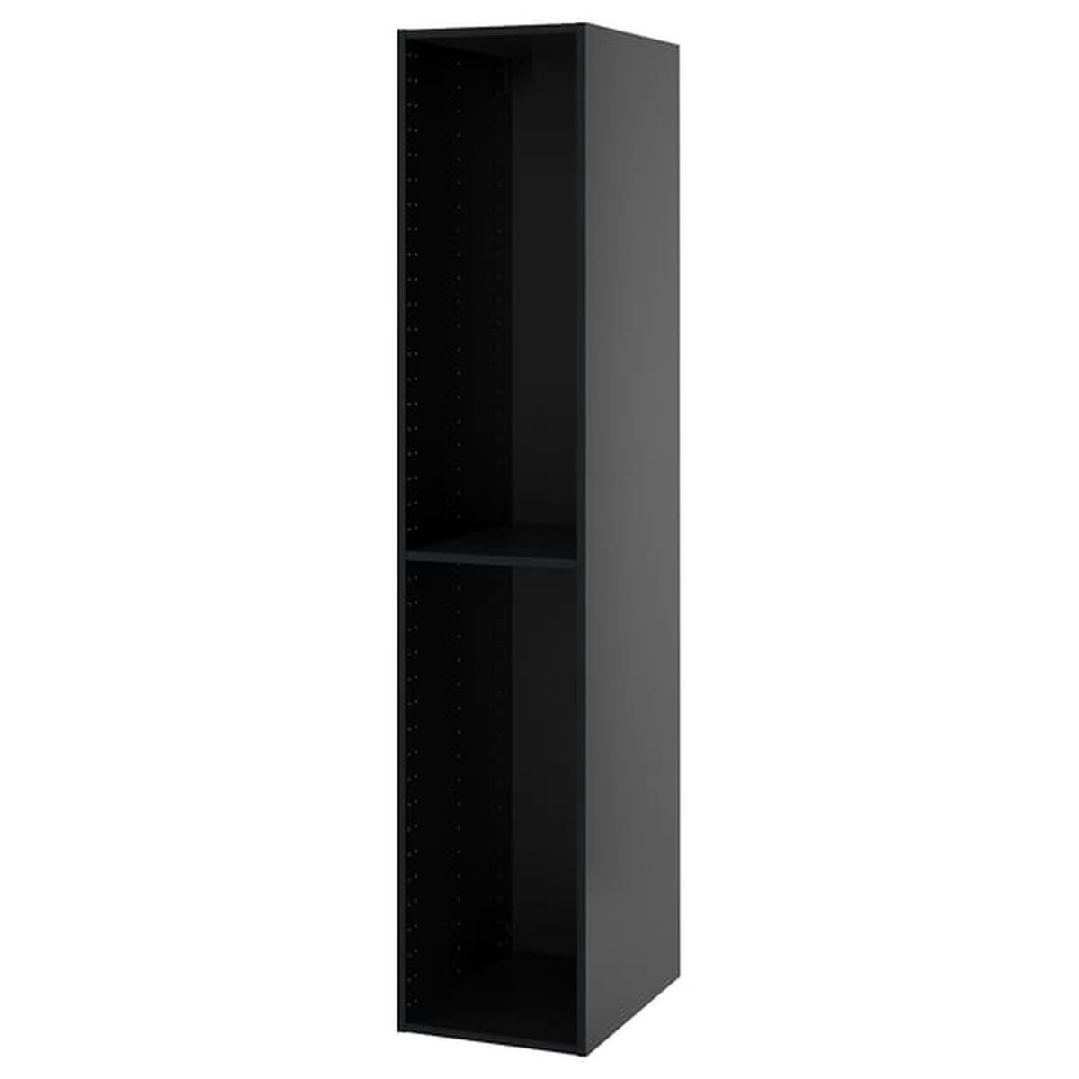 METOD high cabinet, black-grey, 40x60x200 cm