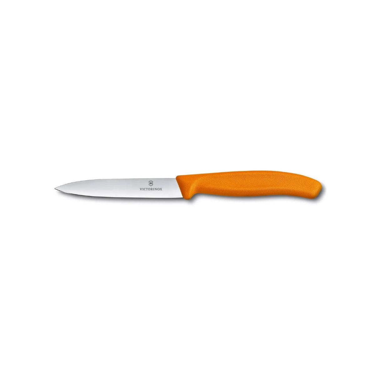 Paring Knife 10Cm Pointed Blade Orange