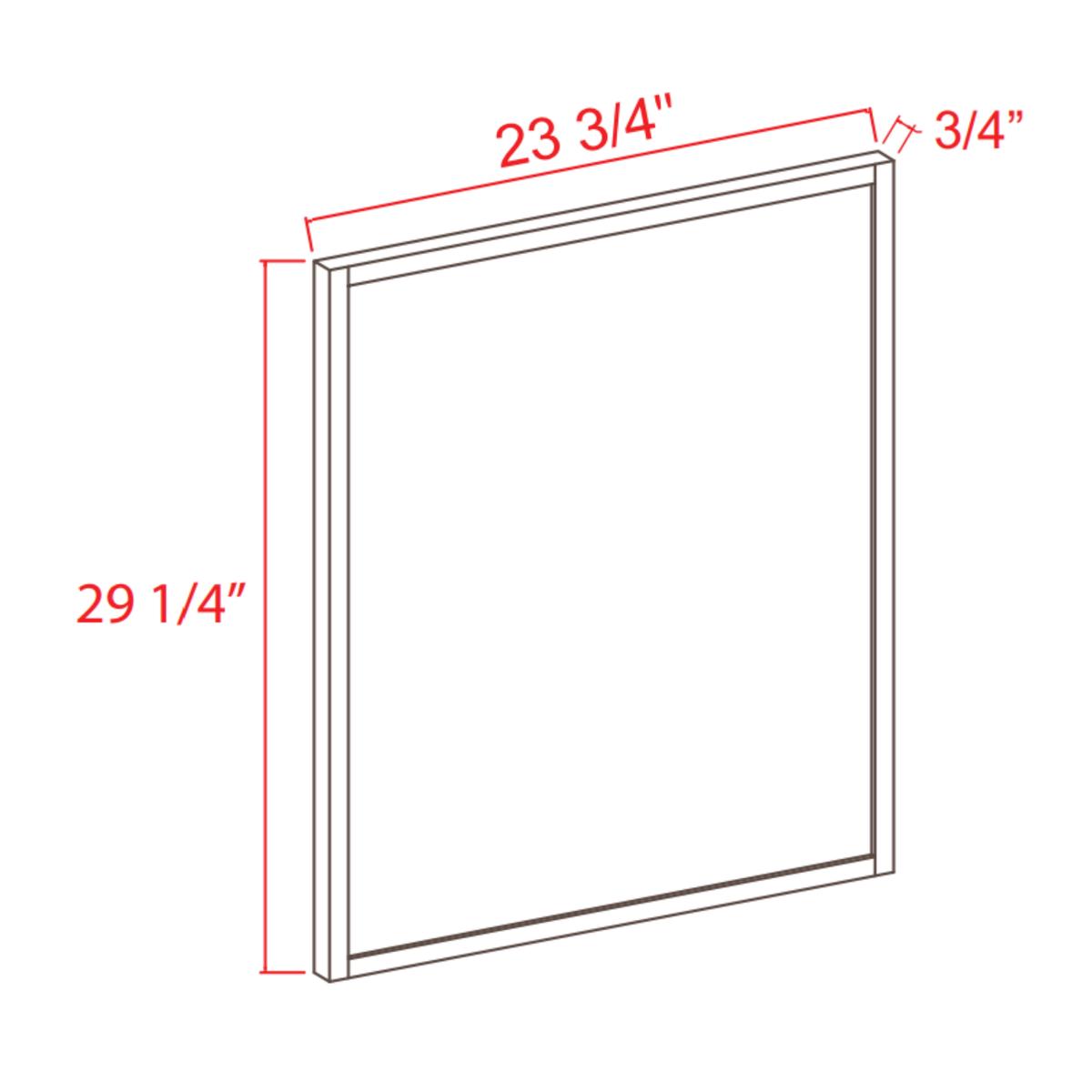 Slim Shaker White Oak Base Decorative Door Panel – 23 1/2″W x 29″H