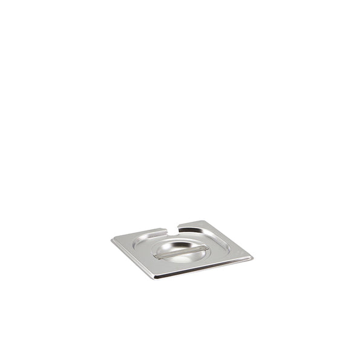 St/St Gastronorm Pan Notched Lid 1/6