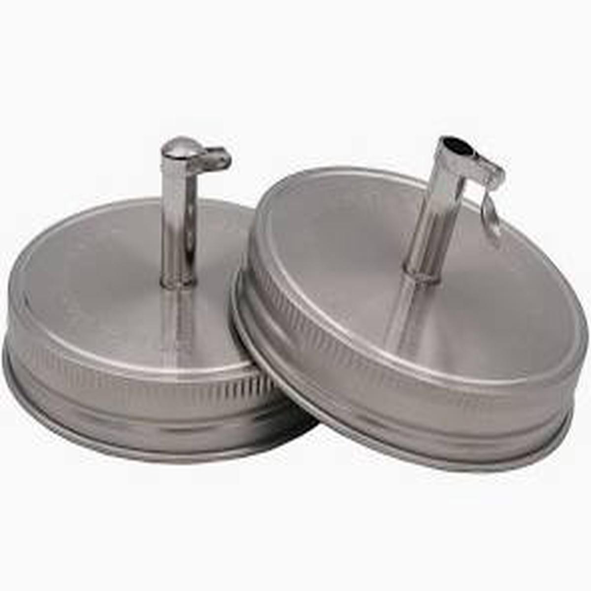 STAINLESS STEEL POUR SPOUT LID WIDE MOUTH W/JAR
