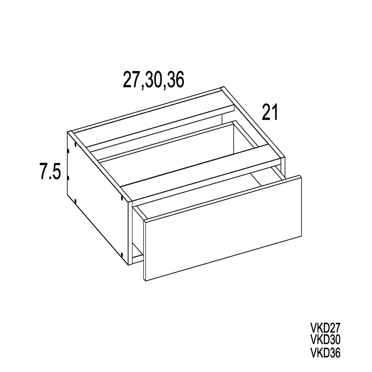 Torino White Pine 27″ Vanity Knee Drawer Pre-Assembled