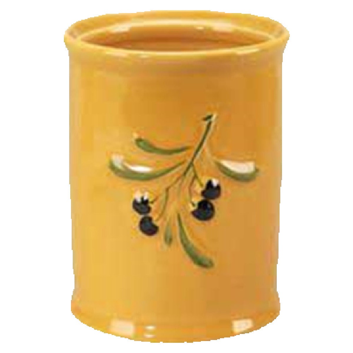 Vertex China ARG-J4 30 Oz Round Serving Jar Yellow China Rolled Edge