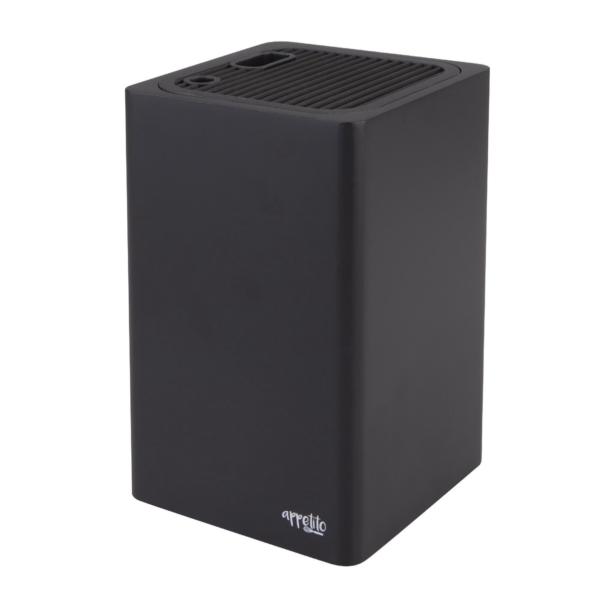 Appetito Square Universal Knife Block – Matte Black