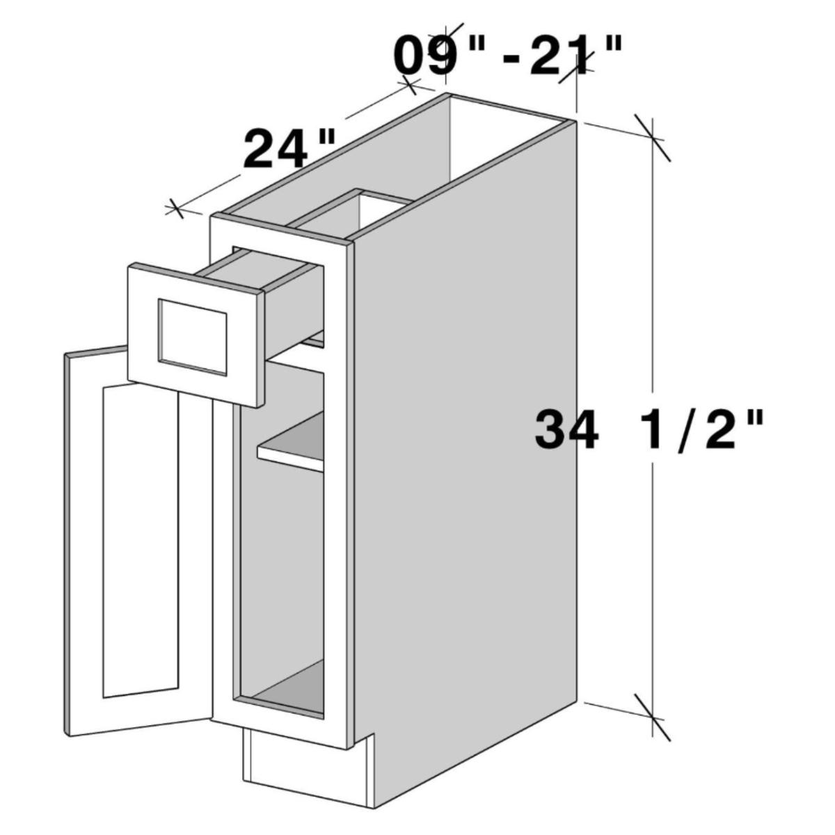 Dark Caramel Base Cabinet W12″ X H34.5″ X D24″