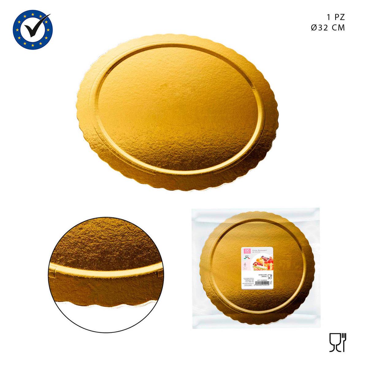 Dc Sottotorta Rotondo Oro 32Cm
