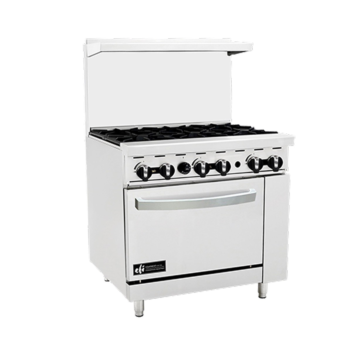 EFI RCTRS-12G-4B 36″ Gas 4-Burner Range With 12″ Left Side Griddle – 148,000 BTU