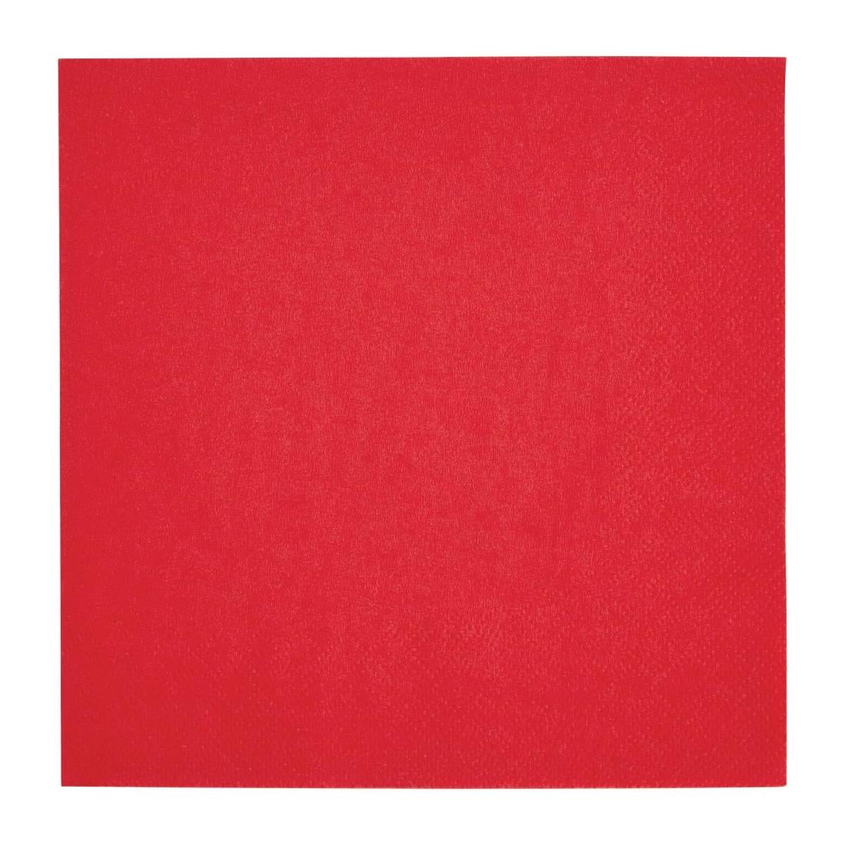 Fiesta Recyclable Lunch Napkin Red 33x33cm 2ply 1/4 Fold (Pack of 2000) – FE222