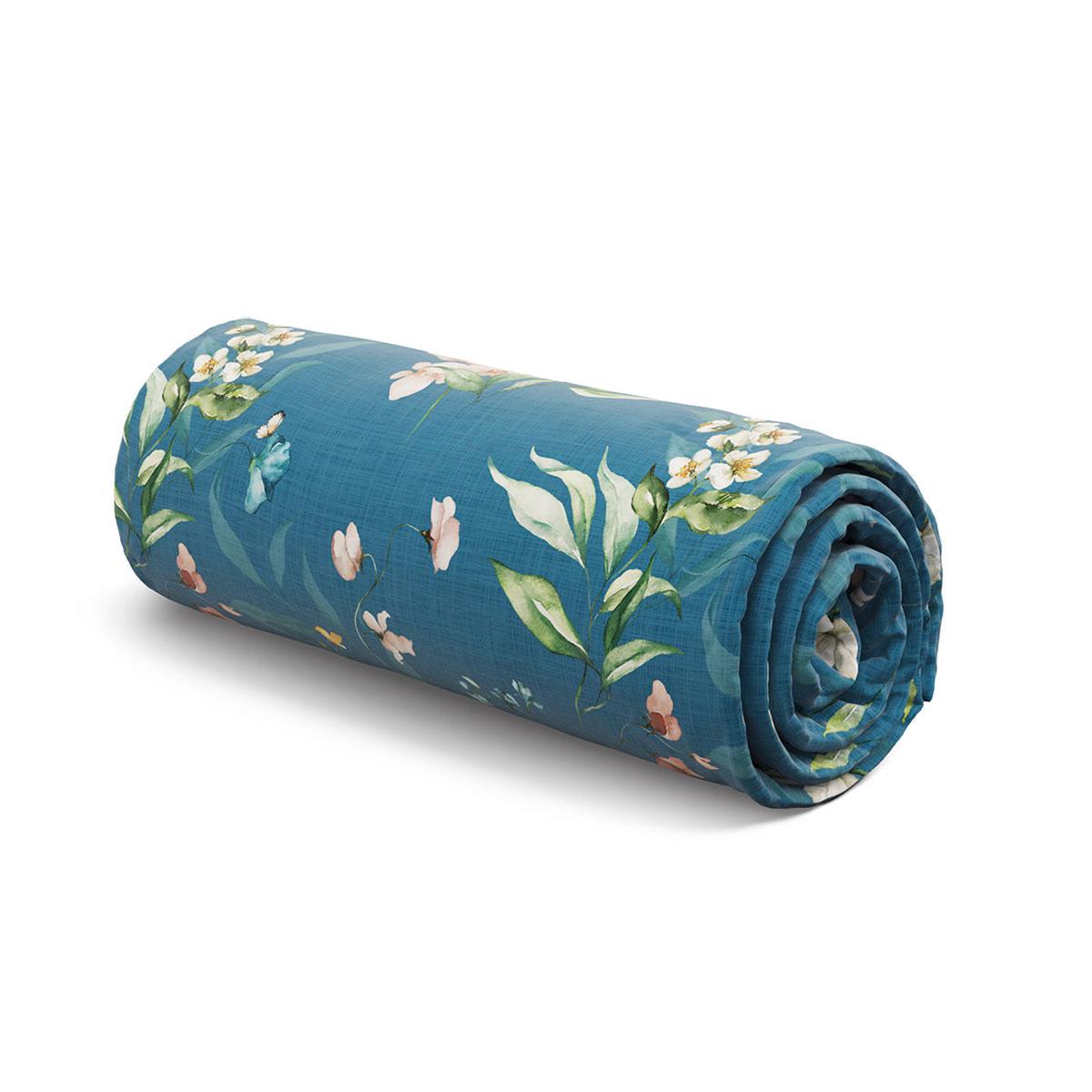 Fitted sheet cotton satin – Belle de Nuit Blue