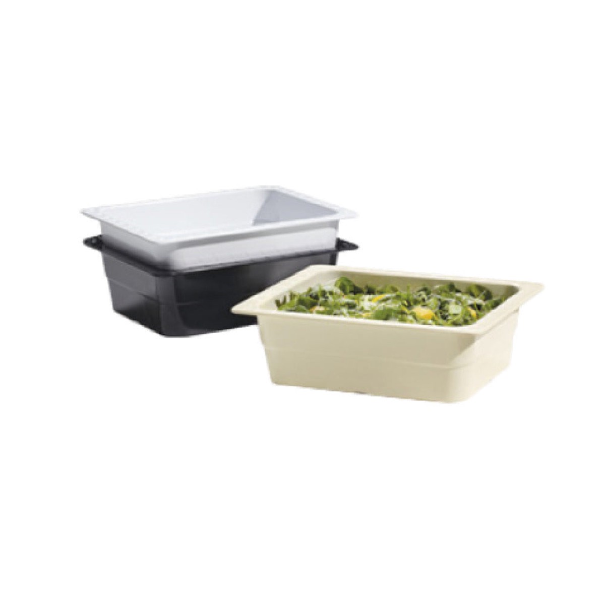 GET Enterprises ML-21-BK 12 Inch Food Pan GN 1/2 Break-Resistant Melamine Black