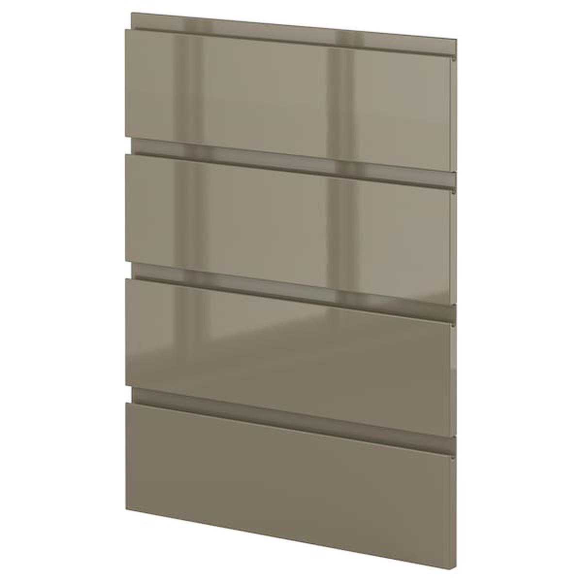 METOD 4 fronts for dishwasher, Voxtorp high-gloss dark grey-brown, 60 cm