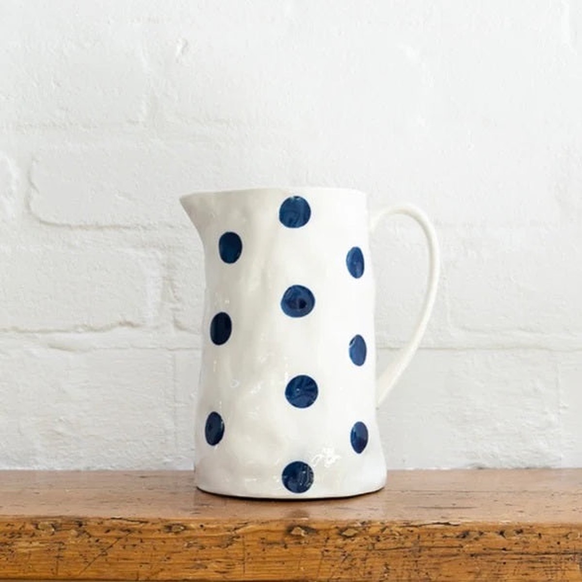Noss & Co Medium Jug – Navy Spot