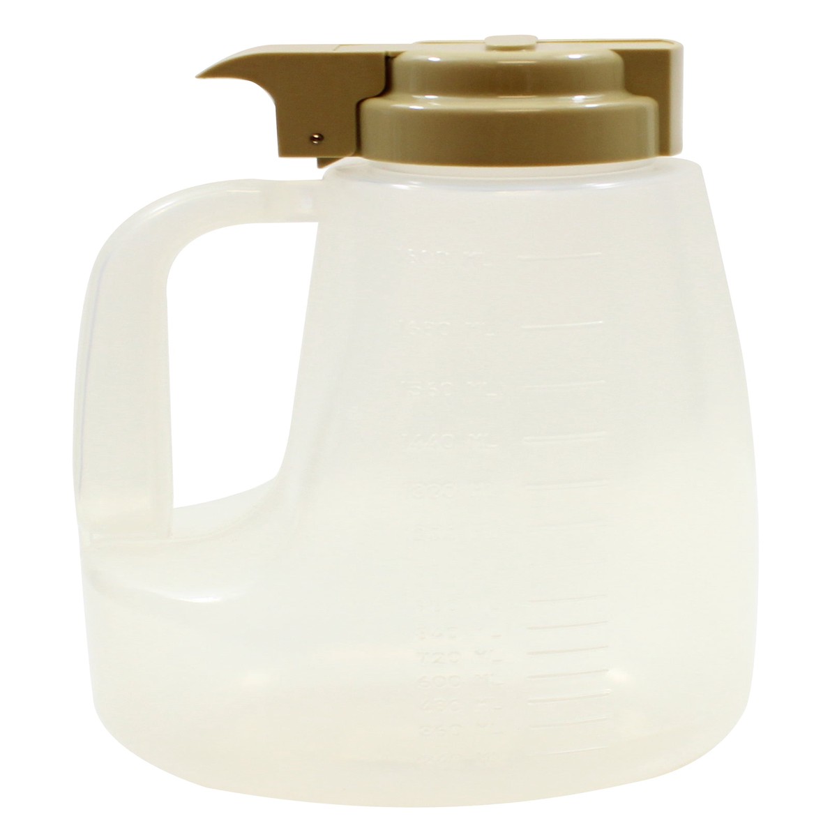 Tablecraft PP64BE 64 Oz Dispenser Plastic Lids Beige BPA Free Dishwasher Safe
