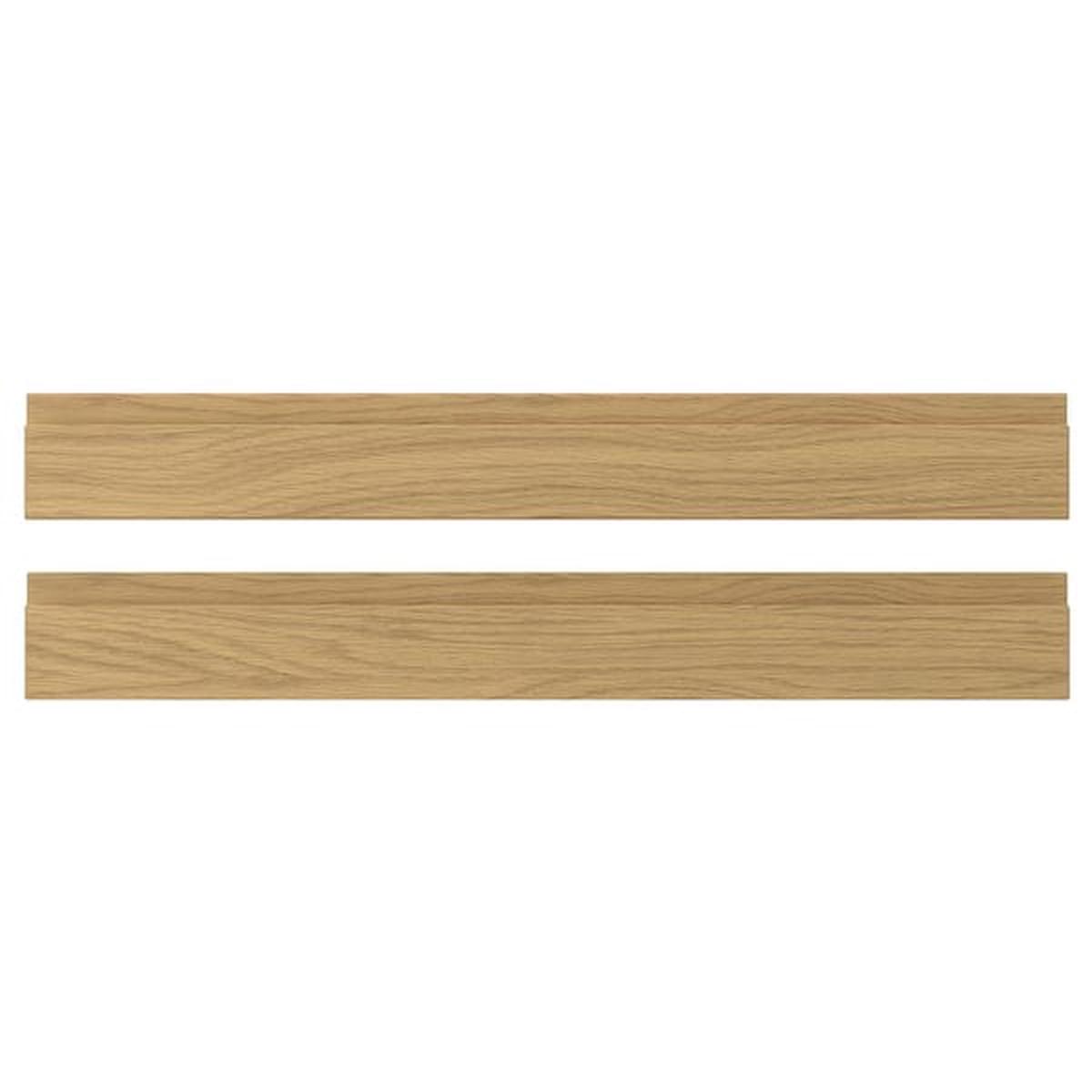 VOXTORP drawer front, oak effect, 80×10 cm, 2 pack