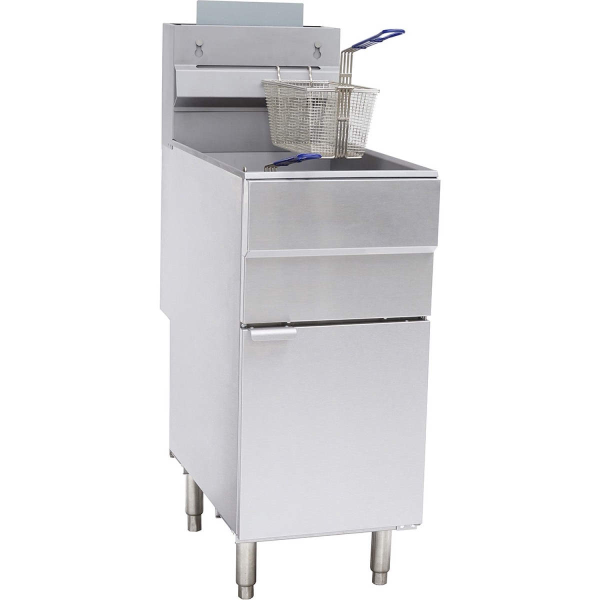 B Grade Twin Basket Professional Free Standing Fryer Natural Gas Single Tank 36 Litres 44k W | Gf150 B Grade