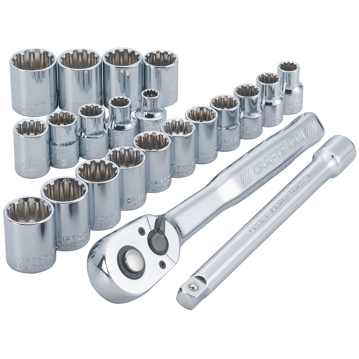 CRAFTSMAN 22-Piece 72-Teeth 3/8-in Drive Quick-Release Ratchet Set
