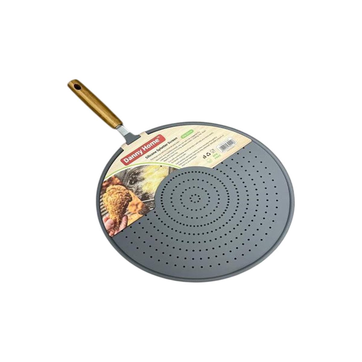 Danny Home Silicone Round Non-Stick Splatter Screen 32Cm-Grey