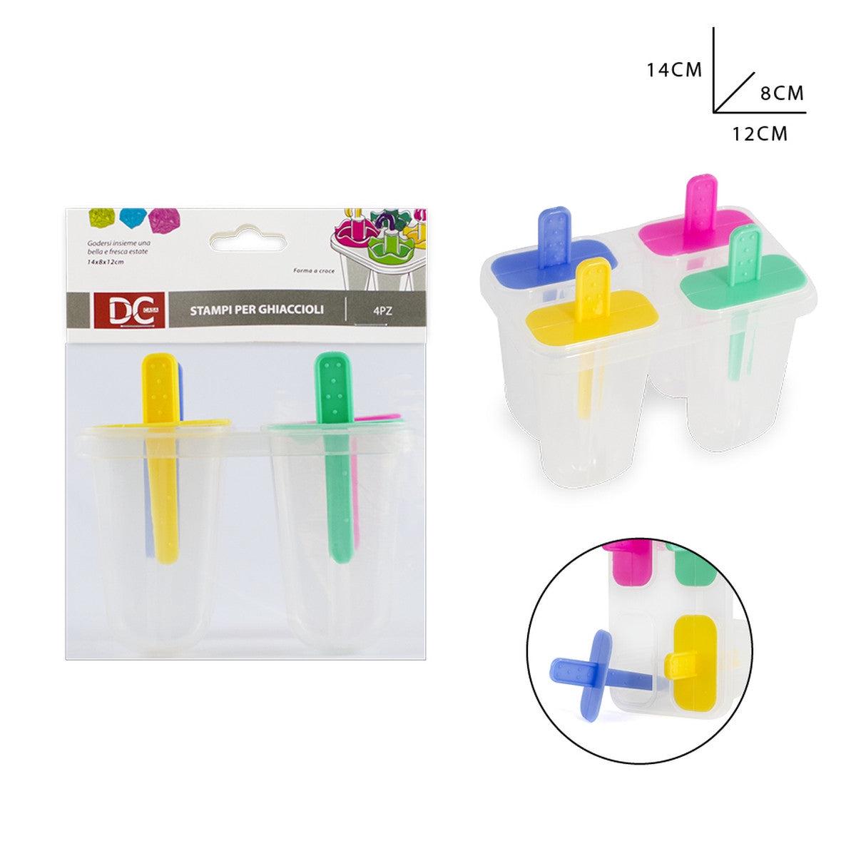 Dc Stampo Ghiaccioli Plastica 11X9X14Cm 4Pz