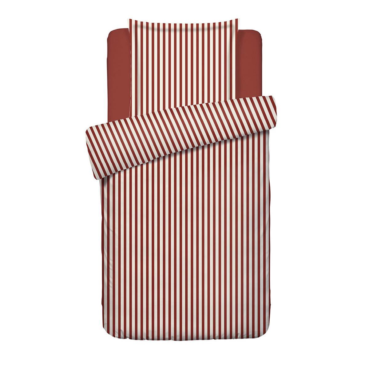 Duvet cover + pillowcase cotton satin – Tyra Red – 140 x 200 cm + 63 x 63 cm